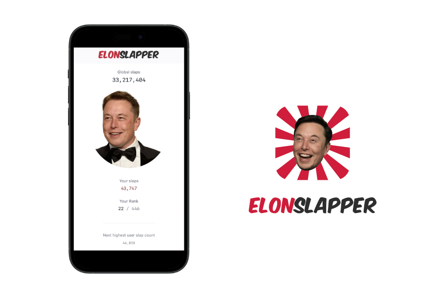 Image of ElonSlapper ui and logo